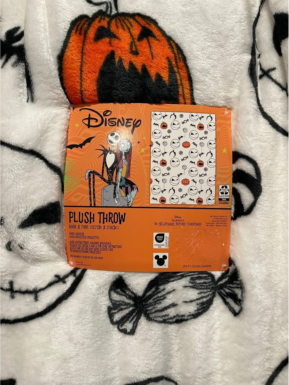 Disney The Nightmare Before Christmas Plush Throw Blanket